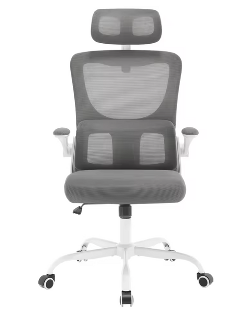 Chaise ergonomique MyErgoSphere coloris gris avec appui-tête réglable