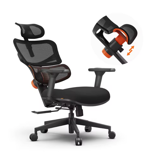 Chaise de bureau ergonomique LUXE MyErgoSphere soutien lombaire auto-adaptatif