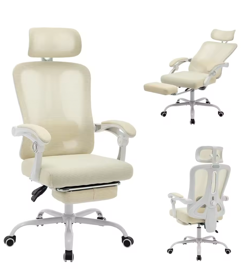 Chaise ergonomique Premium MyErgoSphere coloris Beige soutien lombaire